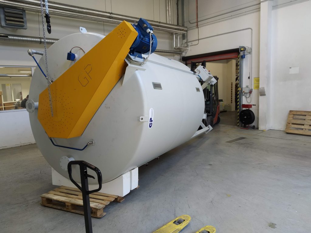 Homogenizační silo s oplachem