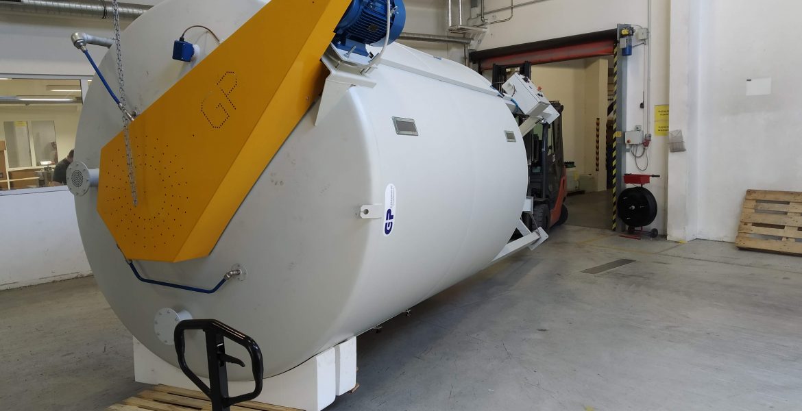 Homogenizační silo s oplachem