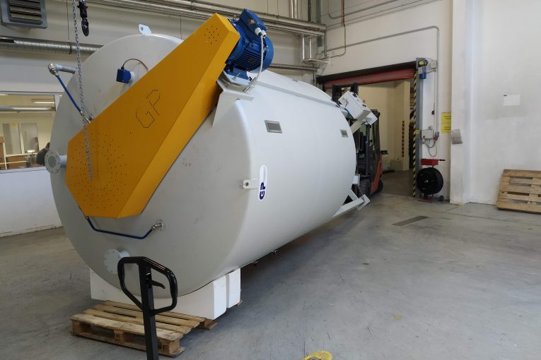 Homogenizační silo s oplachem